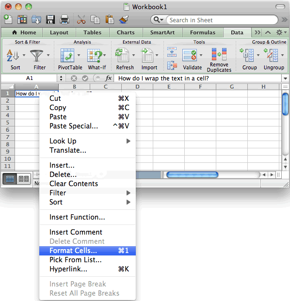 excel for mac insert text box